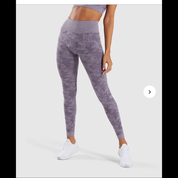 Gymshark Camo Seamless Lavender Grey Size Large Lightly Worn